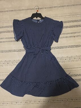 Navy Polka Dot Dress Size Small